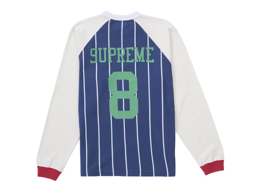 Supreme Stripe Raglan L/S Top Navy