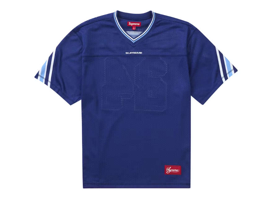 Supreme Jacquard Rib Football Jersey Navy