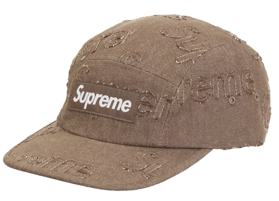 Supreme Lasered Denim Camp Cap Brown – Gallery MX
