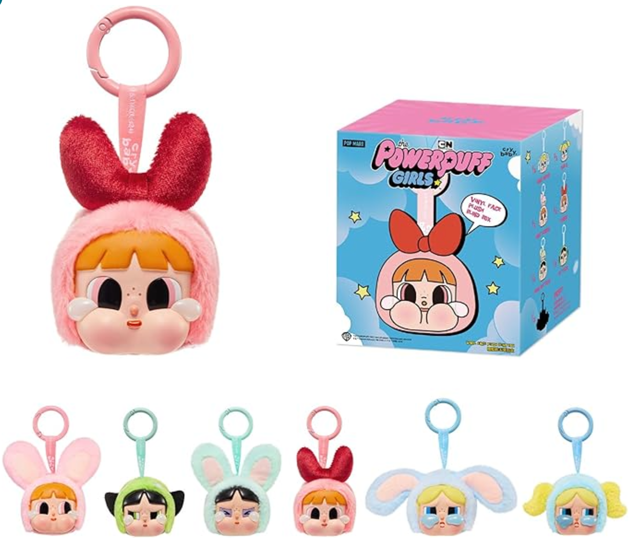 CryBaby x Powerpuff Girls Series Vinyl Face Plush Blind Box (SOLO 1 PZA)