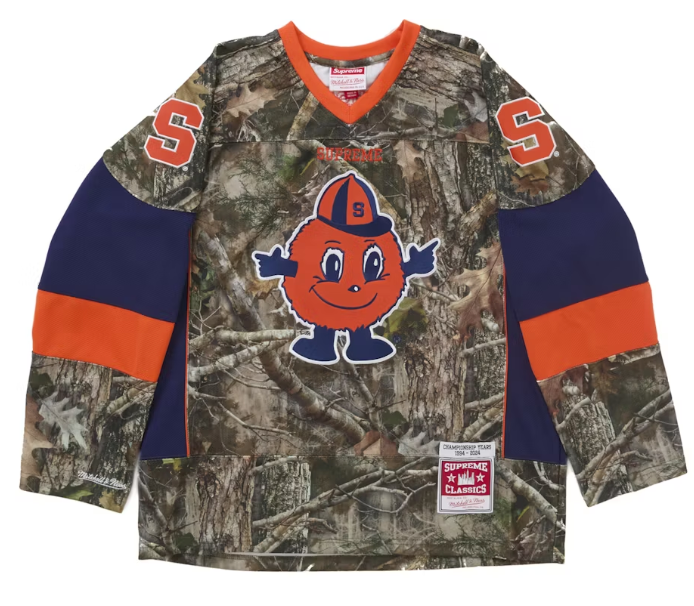 Supreme Mitchell & Ness NCAA Hockey Jersey Woodland Camo