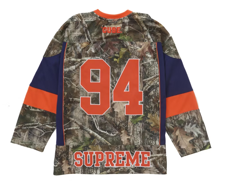 Supreme Mitchell & Ness NCAA Hockey Jersey Woodland Camo