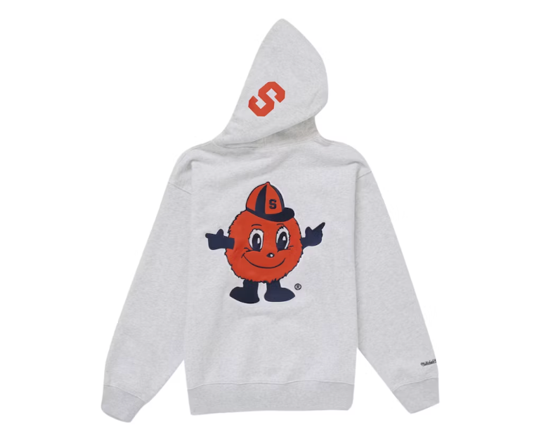 Supreme NCAA Mitchell & Ness Hooded Sweatshirt Grey