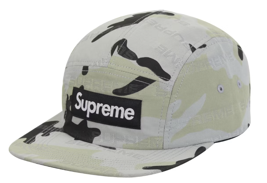 Supreme Reflective Jacquard Camp Cap Arctic Woodland Camo