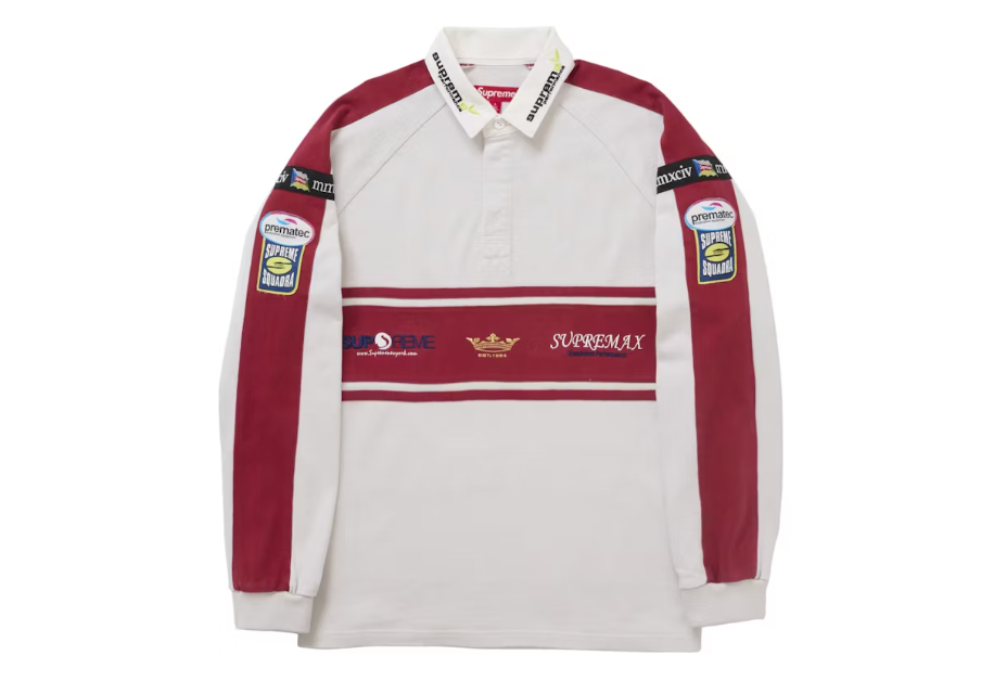 Supreme Chest Stripe Rugby White