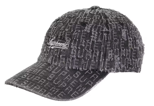 Supreme Needle Punch Denim 6-Panel Black