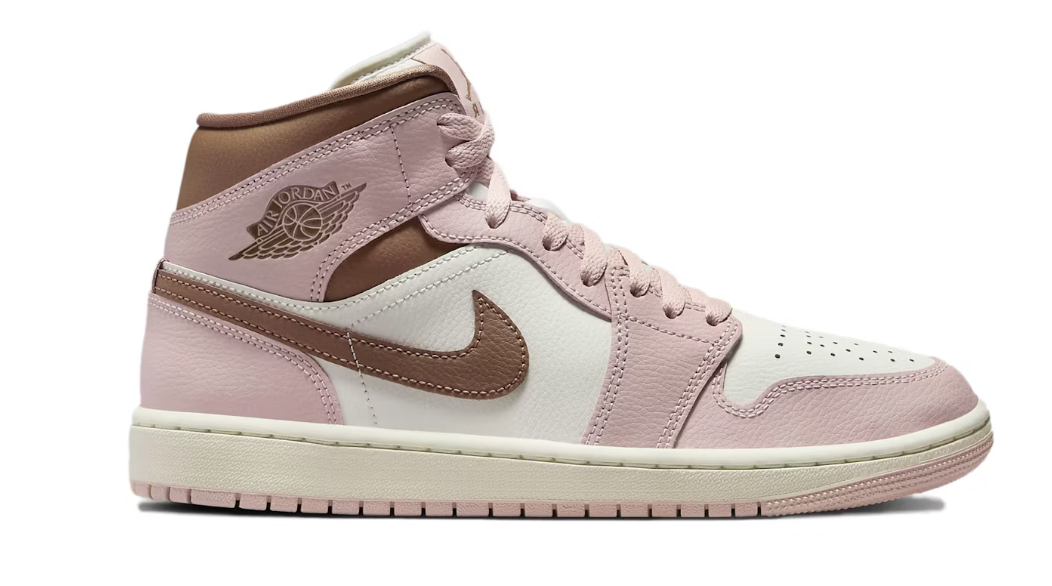 Jordan 1 Mid Pink Oxford Brown (Women's)