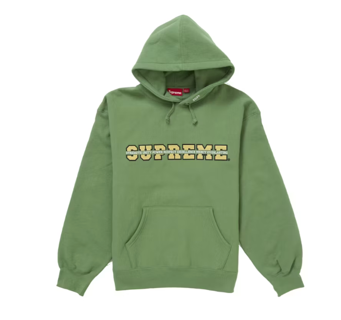 Supreme Collegiate Acronym Hooded Sweatshirt Green