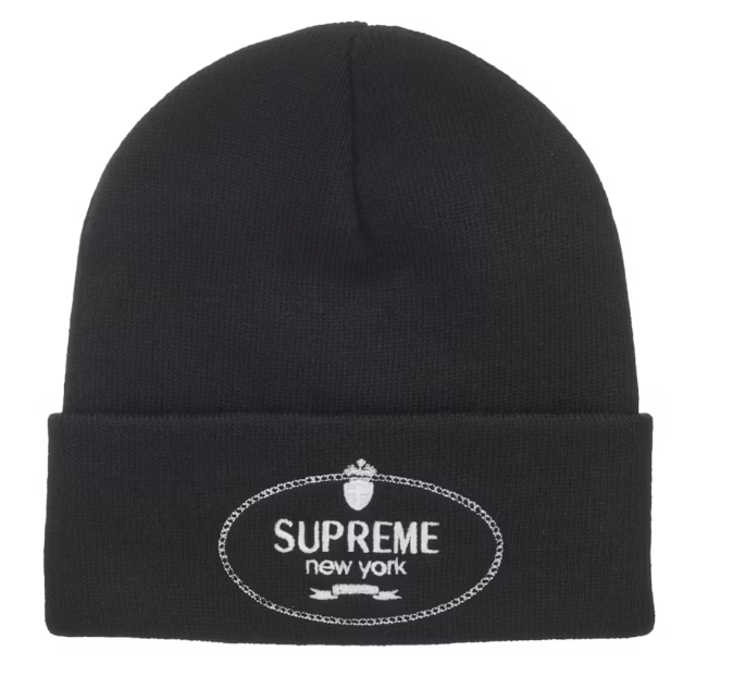 Supreme Crest Beanie Black