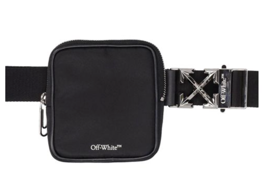 Off-White Arrow Tuc Belt Bag 35MM Black silver