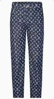 Louis Vuitton Blue Indigo Monogram Jeans
