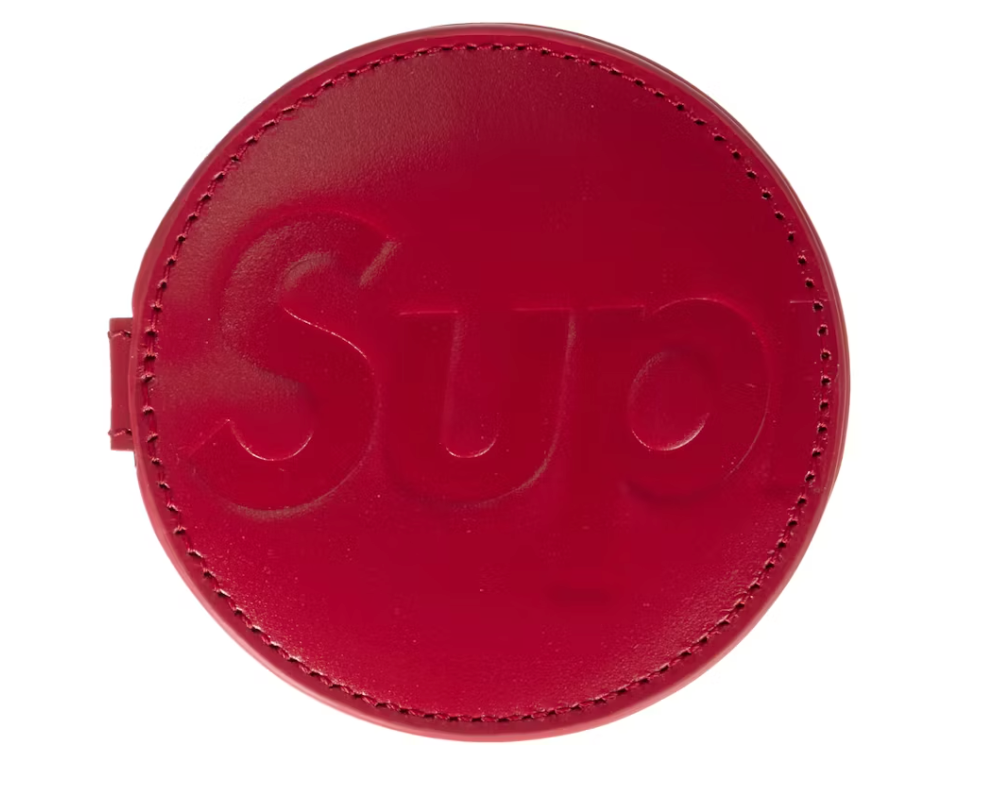 Supreme Leather Pocket Mirror Red