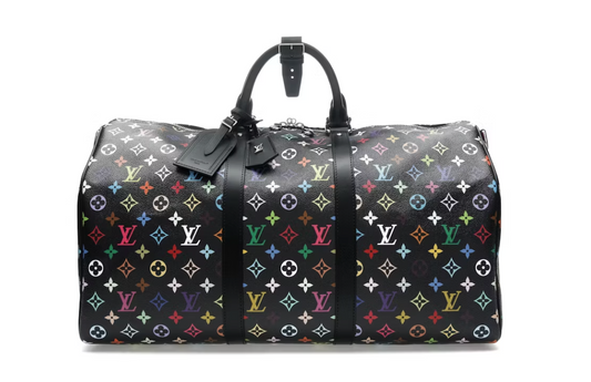 Louis Vuitton x Takashi Murakami Keepall Bandouliere 50 Black Multicolored