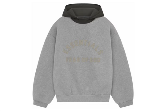 Fear of God Essentials Nylon Fleece Hoodie Dark Heather Oatmeal/Ink