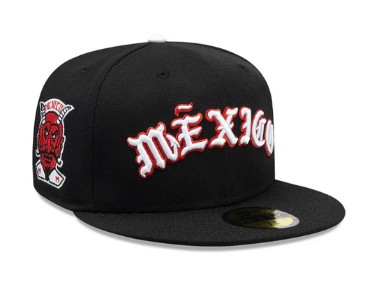 Diablos Rojos x Born and Raised x New Era Gorra Negra/MEXICO 