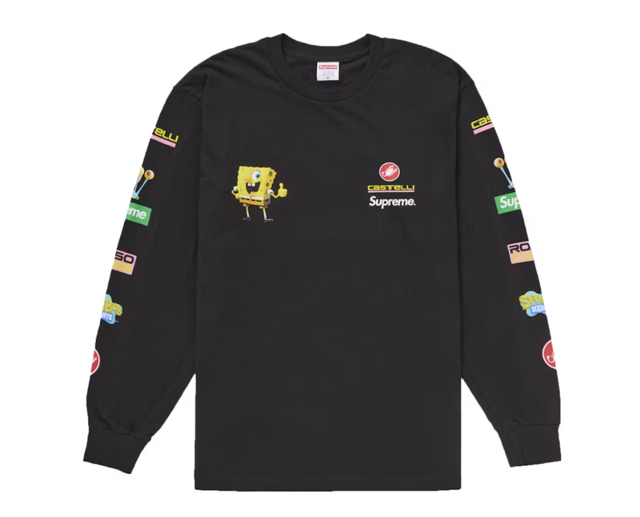 Supreme SpongeBob Castelli Racing Long Sleeve Black