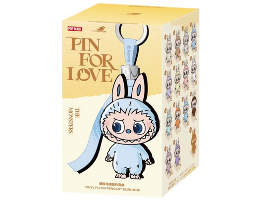Pop Mart Labubu The Monsters Pin for Love Series Vinyl Plush Pendant (A-M) Single Blind Box
