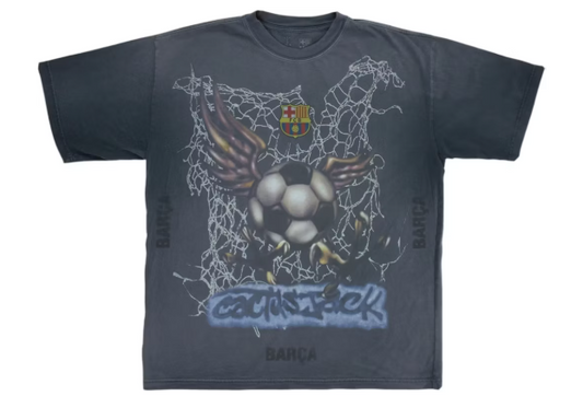Travis Scott x FC Barcelona Washed Spray Logo Tee