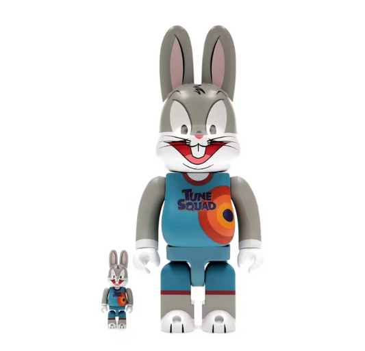 Bearbrick x Space Jam: A New Legacy Rabbrick Bugs Bunny 100% & 400% Set Grey