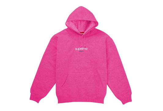 Supreme Classic Logo Miami Shop Hooded Sweatshirt Pink