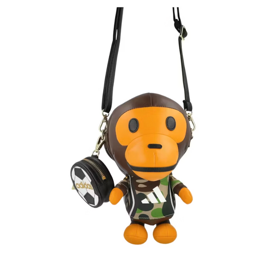 BAPE x adidas Baby Milo Shoulder Bag Brown