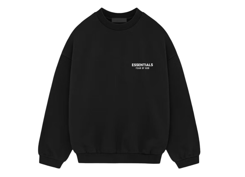 Fear of God Essentials Fleece Crewneck (FW24) Black