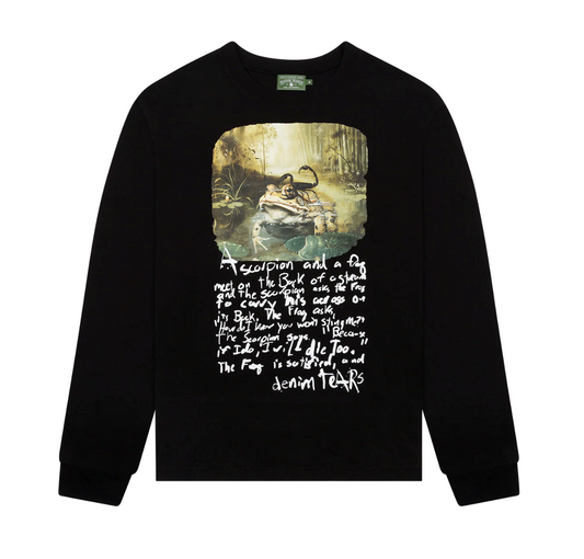 Denim Tears Frog & Scorpion LS Tee Black