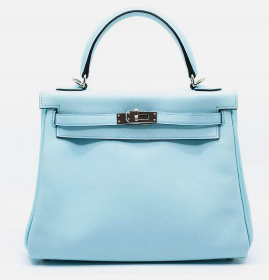 Hermes Kelly 25 Blue Zephyr/CKU2 Swift
