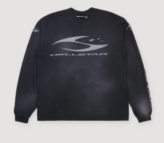 Hellstar Cursove Logo Longleeve Black