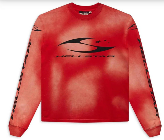 Hellstar Cursive Logo Longsleeve Red