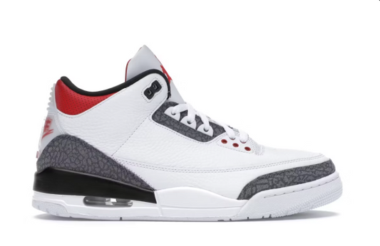 Jordan 3 Retro White SE-T CO JP Fire Red (Pre Owned) (No Box)