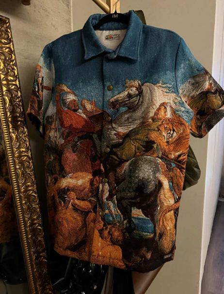 VeryRare c/o Raf Reyes “Museumwear” Tapestry Shirt Battle Print Jacquard Artwear