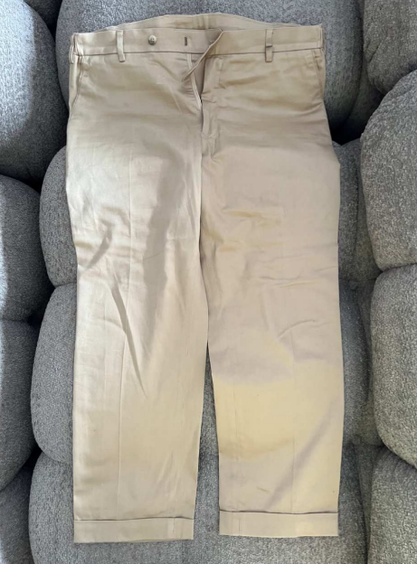 French Crown Slim Fit Chinos Beige Trousers
