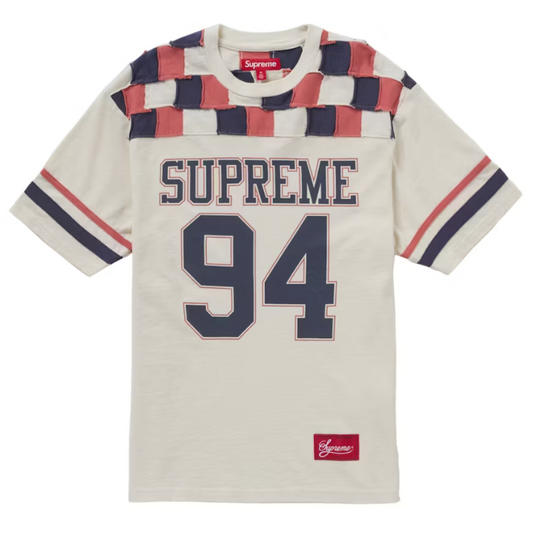 Supreme Patchwork Yoke Football Top Stone