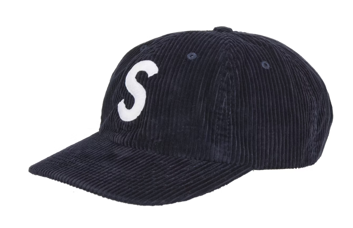 Supreme Corduroy S Logo 6-Panel (FW24) Navy