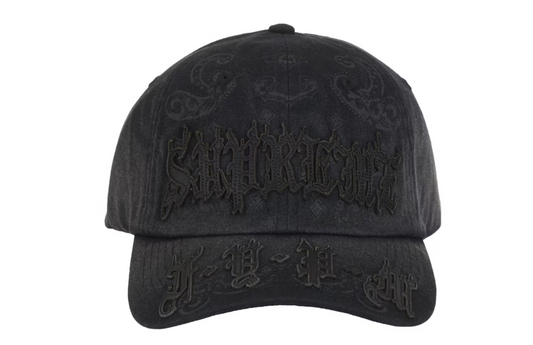 Supreme Leather Applique 6-Panel Black