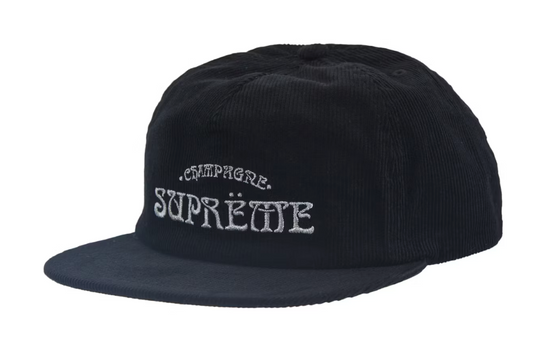 Supreme Champagne Corduroy 5-Panel Black
