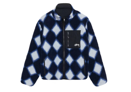 Stussy Sherpa Reversible Stamp Jacket Purple