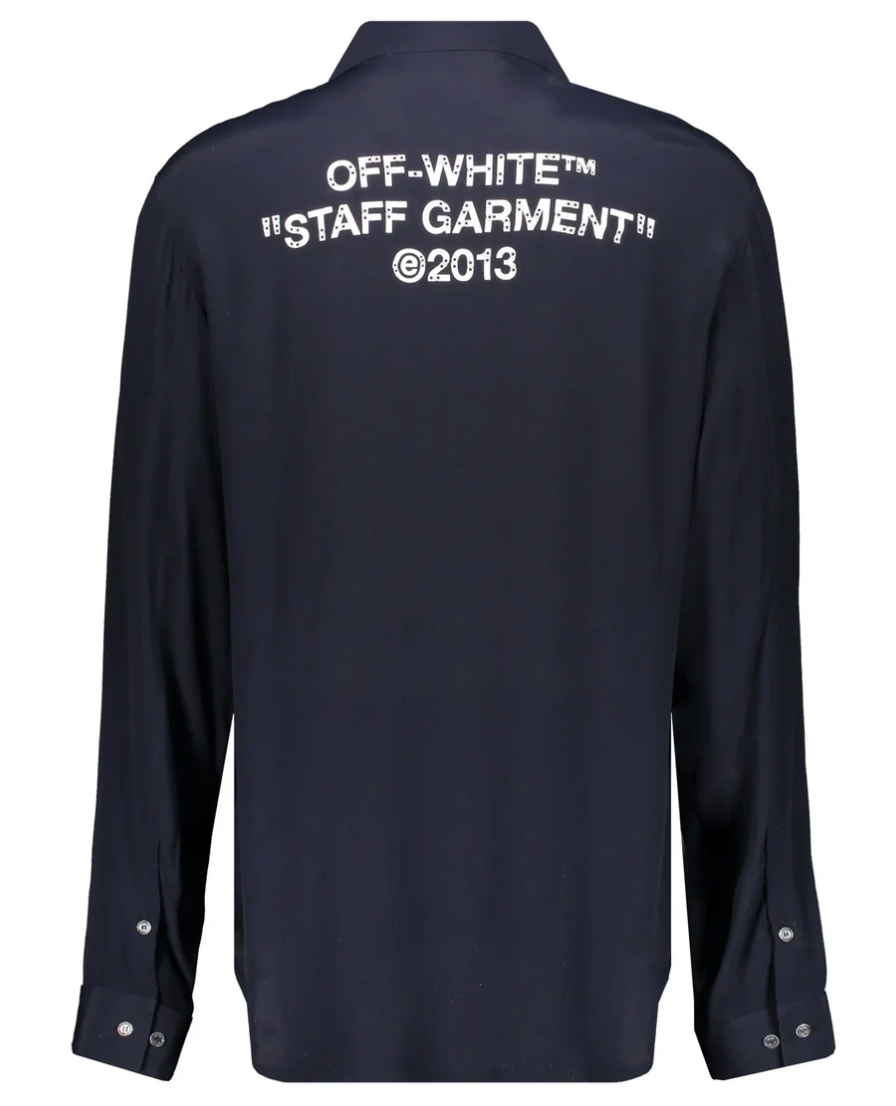 Off-White Staff Silky Shirt Blue White