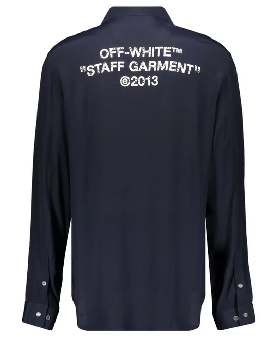 Off-White Staff Silky Shirt Blue White