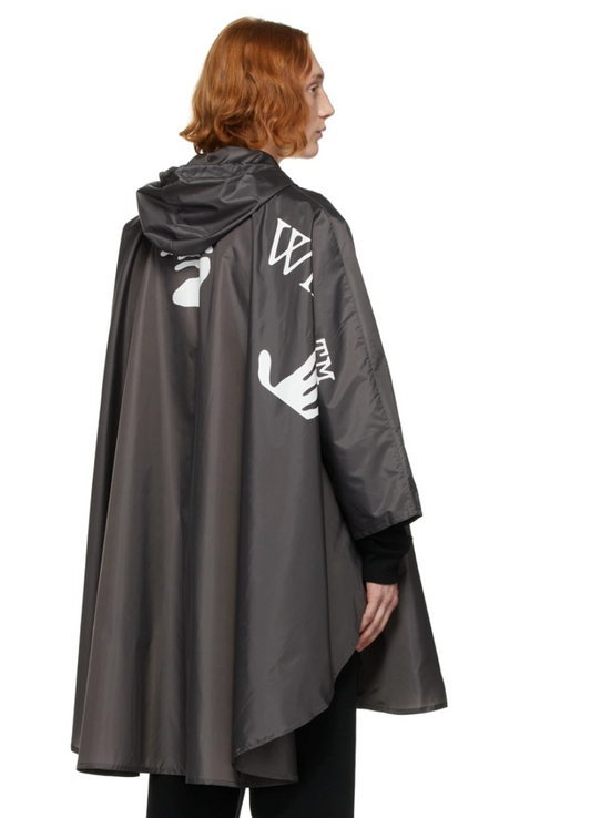 Off-White Packable Raincoat Dark Grey Black