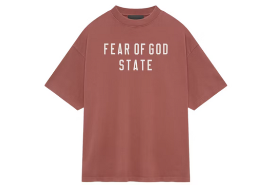 Fear of God Essentials Heavy Crewneck Tee Crimson