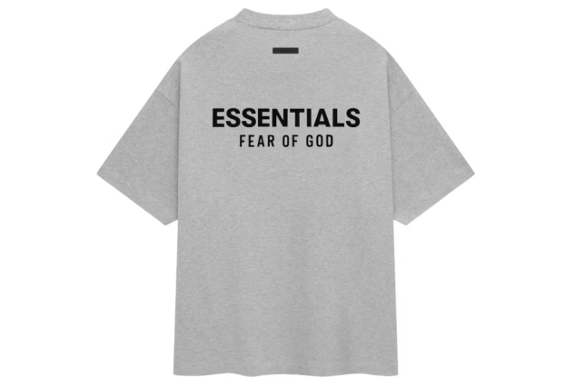 Fear of God Essentials Jersey Crewneck T-Shirt Light Heather Gray