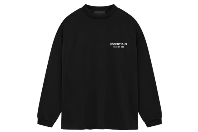 Fear of God Essentials Jersey Long Sleeve T-Shirt Black