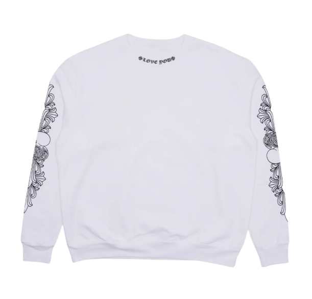 Chrome Hearts Love You Crewneck Sweatshirt White
