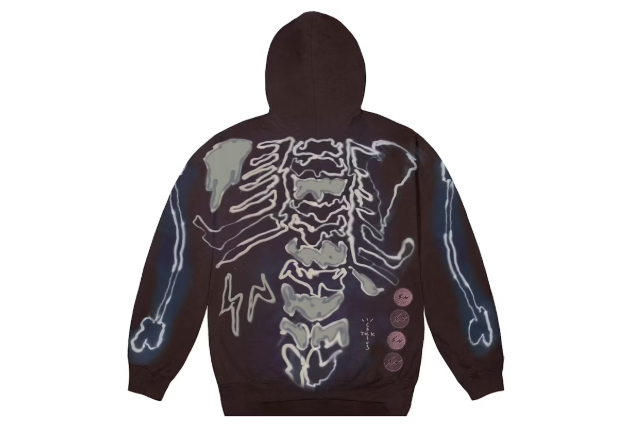Travis Scott Cactus Jack For Fragment Skeleton Graffiti Full Zip Hoodie Redux