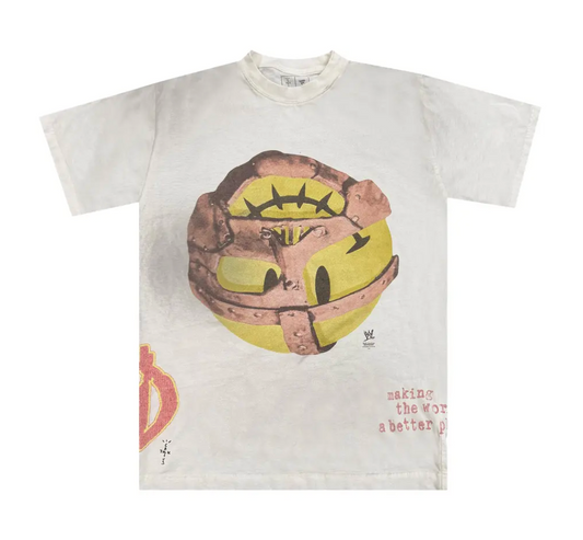 Travis Scott Cactus Jack X WWE Mankind Tee White