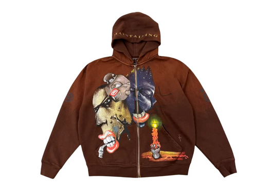 Travis Scott x Ecko Maintaining Zip Hoodie Brown