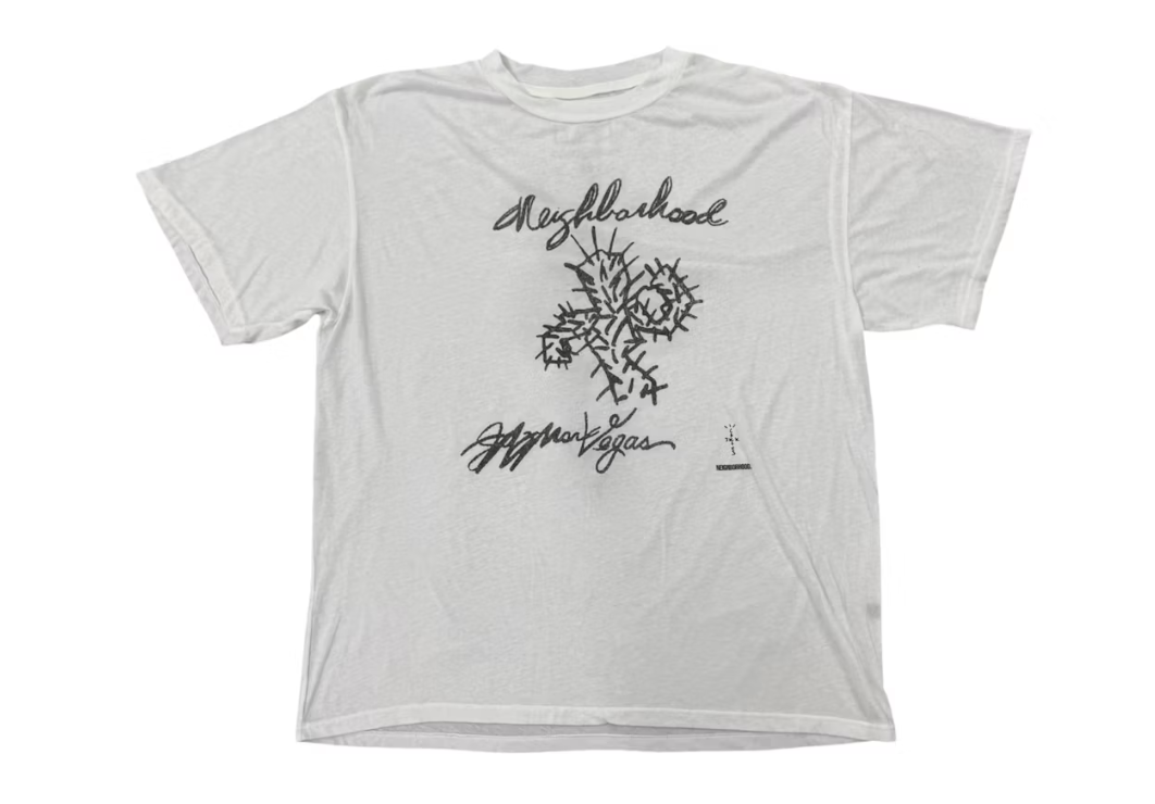 Travis Scott x Neighborhood Drawing Tee White