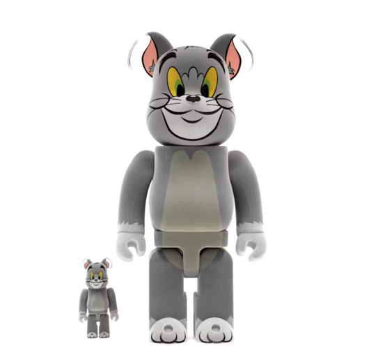 Bearbrick Tom and Jerry: Tom Flocky 100% & 400% Set